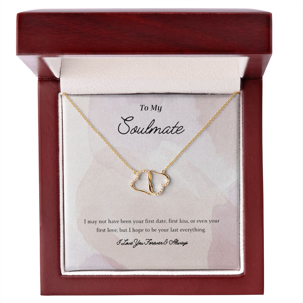 My Soulmate Solid Gold Everlasting Love Necklace w/ Message Card