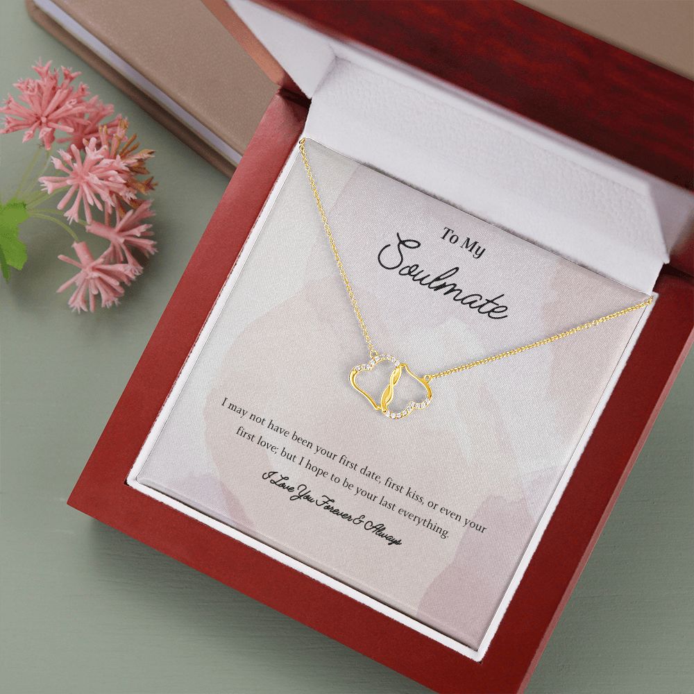 My Soulmate Solid Gold Everlasting Love Necklace w/ Message Card