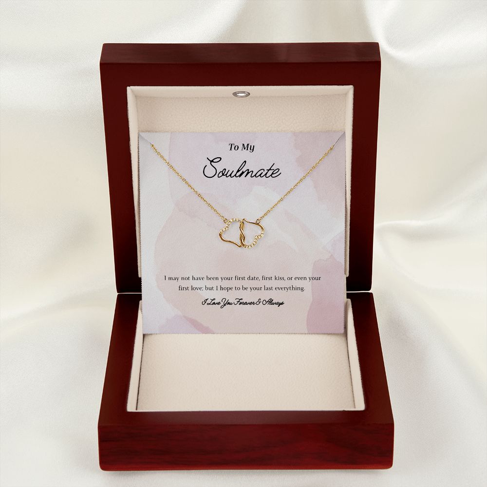 My Soulmate Solid Gold Everlasting Love Necklace w/ Message Card