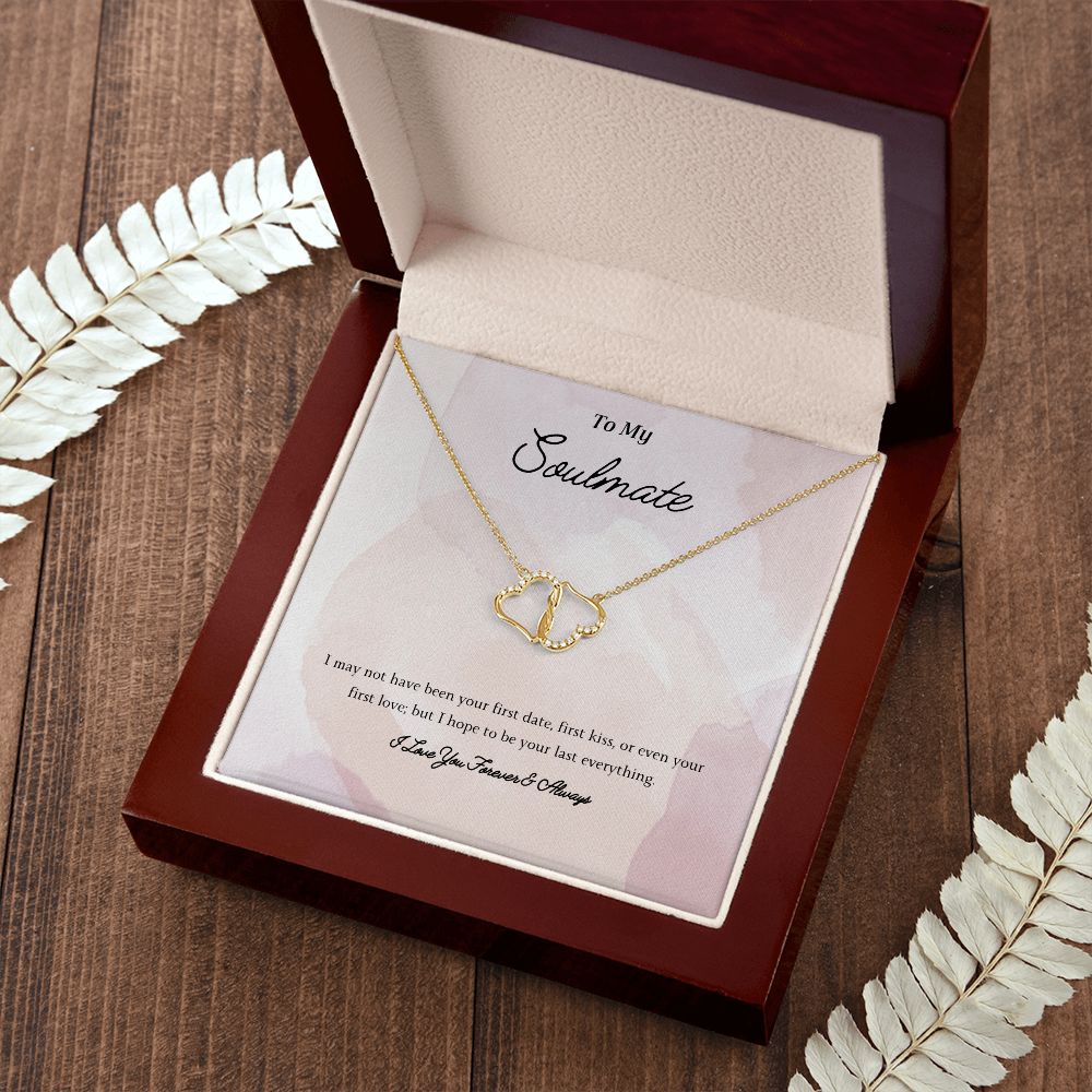 My Soulmate Solid Gold Everlasting Love Necklace w/ Message Card