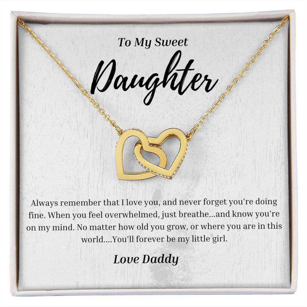 Forever My LIttle Girl - Interlocking Heart Necklace