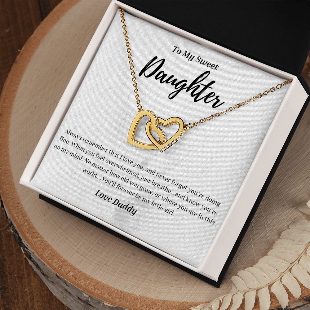 Forever My LIttle Girl - Interlocking Heart Necklace