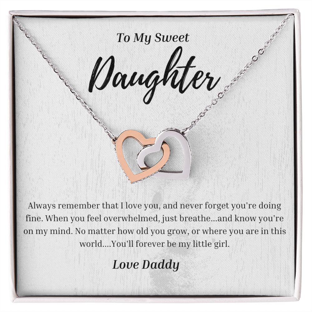 Forever My LIttle Girl - Interlocking Heart Necklace