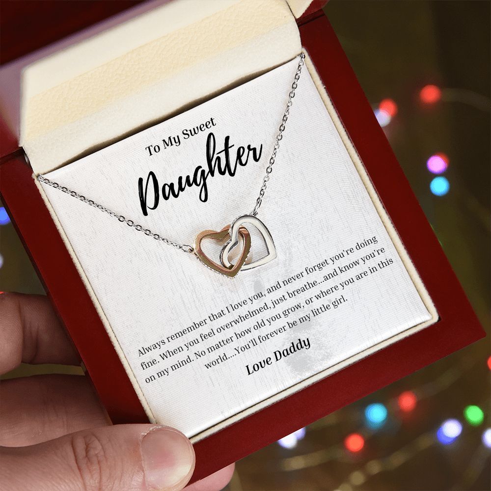 Forever My LIttle Girl - Interlocking Heart Necklace