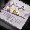 Unconditional Love Hearts Pendant Necklace Dad to Daughter