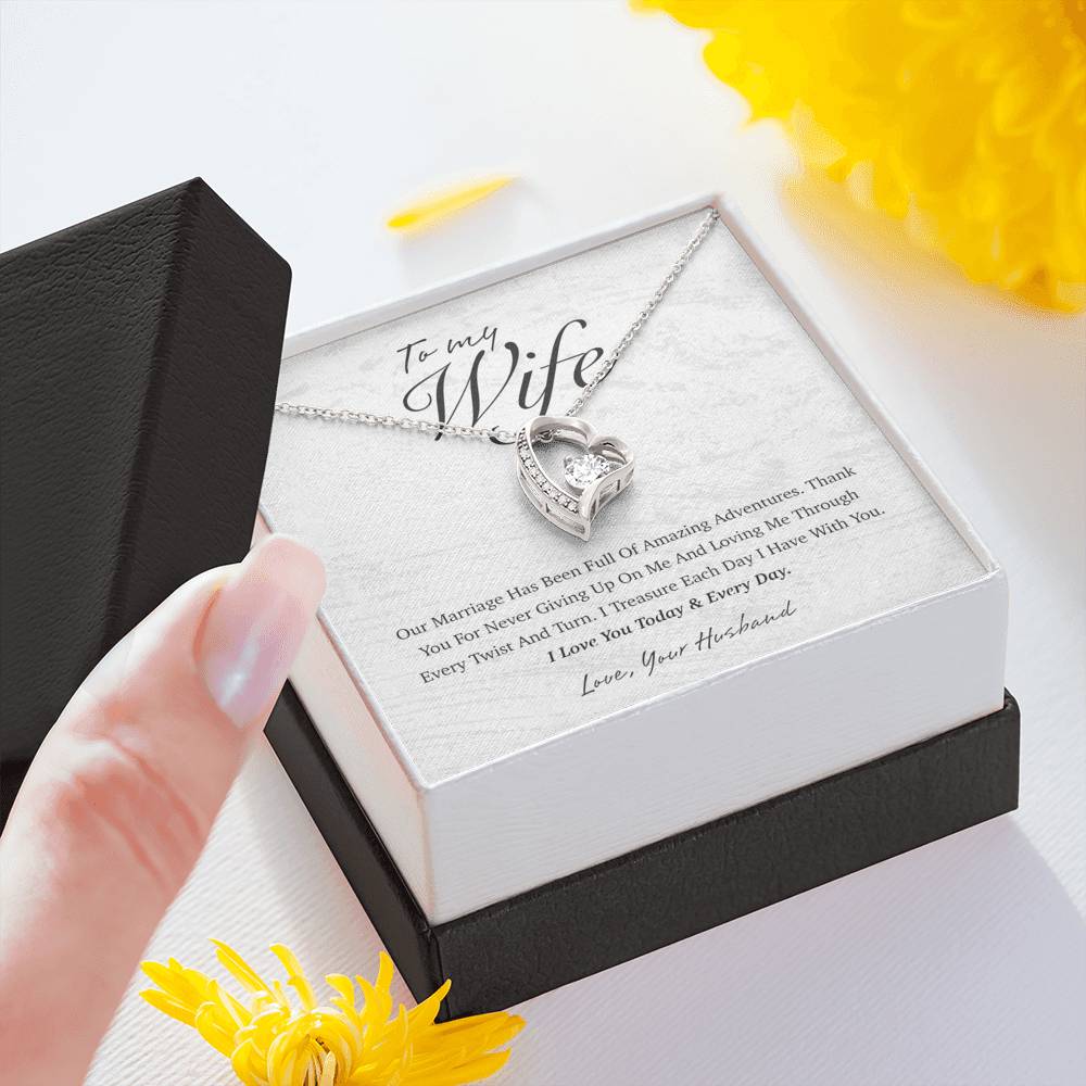 Center of My Heart - Love You Today & Everyday - Pendant Necklace