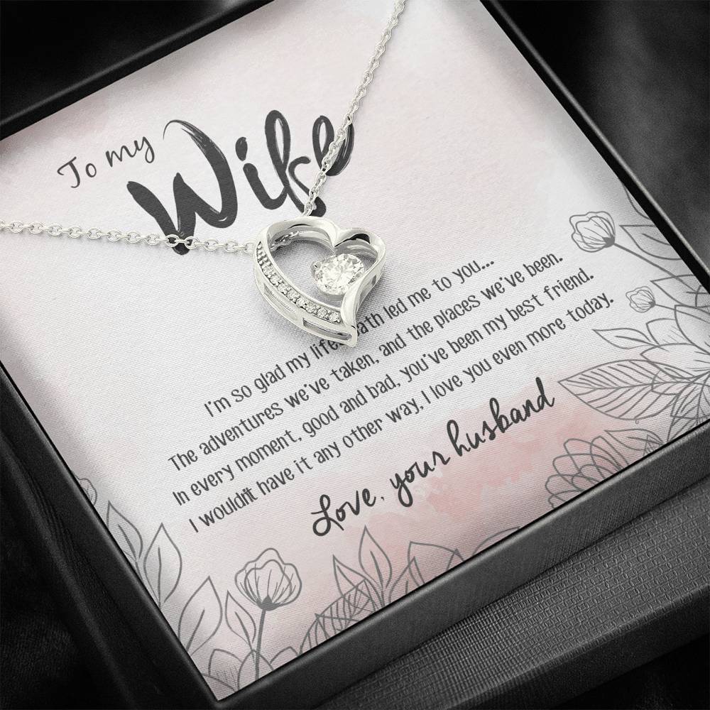 Center of My Heart Pendant Necklace Husband to Wife