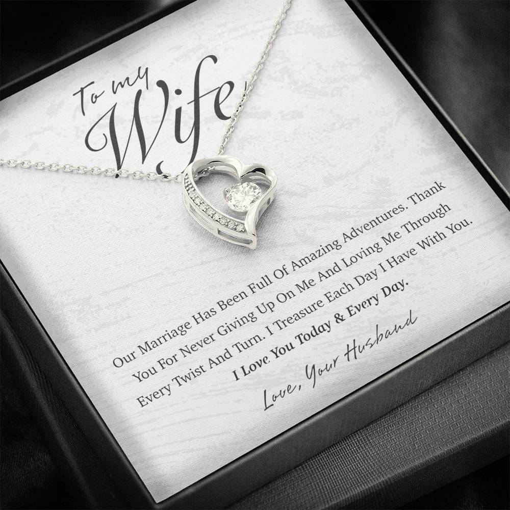 Center of My Heart - Love You Today & Everyday - Pendant Necklace