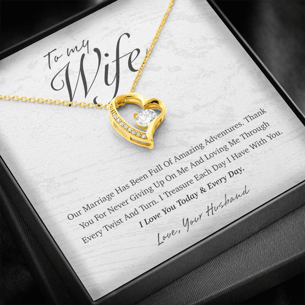 Center of My Heart - Love You Today & Everyday - Pendant Necklace