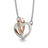 Two Hearts as One Pendant Necklace - Mom to Daughter